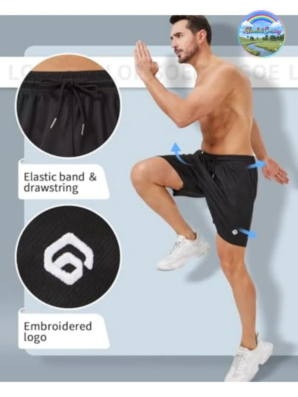 5 Pack Men's Quick-Dry Mesh Athletic Shorts 5